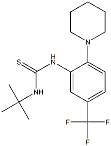 N-(tert-butyl)-N'-[2-piperidino-5-(trifluoromethyl)phenyl]thiourea Struktur