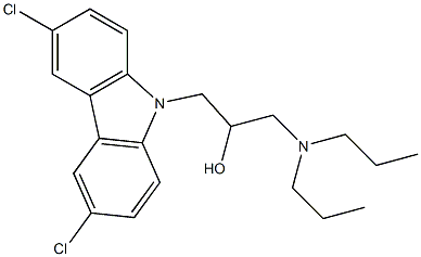 1-(3,6-dichloro-9H-carbazol-9-yl)-3-(dipropylamino)propan-2-ol Struktur