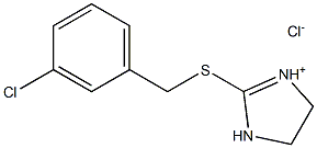 2-[(3-chlorobenzyl)thio]-4,5-dihydro-1H-imidazol-3-ium chloride Struktur