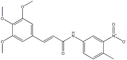 N1-(4-methyl-3-nitrophenyl)-3-(3,4,5-trimethoxyphenyl)acrylamide Struktur