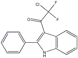 2-chloro-2,2-difluoro-1-(2-phenyl-1H-indol-3-yl)-1-ethanone Struktur