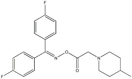 1-[2-({[bis(4-fluorophenyl)methylene]amino}oxy)-2-oxoethyl]-4-methylpiperidine Struktur