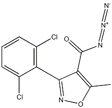 3-(2,6-Dichlorophenyl)-5-methylisoxazole-4-carbonylazide Struktur