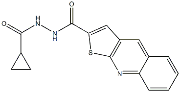 N'-(cyclopropylcarbonyl)thieno[2,3-b]quinoline-2-carbohydrazide Struktur