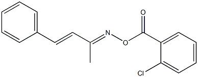 1-chloro-2-({[(1-methyl-3-phenylprop-2-enylidene)amino]oxy}carbonyl)benzene Struktur