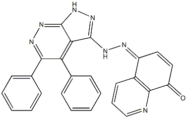 5-[2-(4,5-diphenyl-1H-pyrazolo[3,4-c]pyridazin-3-yl)hydrazono]-5,8-dihydroquinolin-8-one Struktur