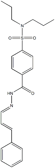 N1,N1-dipropyl-4-{[2-(3-phenylprop-2-enylidene)hydrazino]carbonyl}benzene-1-sulfonamide Struktur