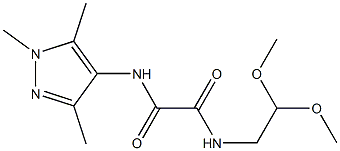 N1-(2,2-dimethoxyethyl)-N2-(1,3,5-trimethyl-1H-pyrazol-4-yl)ethanediamide Struktur