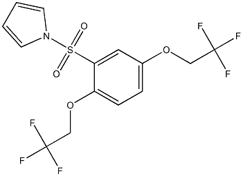 1-{[2,5-di(2,2,2-trifluoroethoxy)phenyl]sulfonyl}-1H-pyrrole Struktur