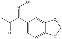 1-(1,3-benzodioxol-5-yl)-1-hydroxyiminoacetone Struktur