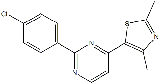 5-[2-(4-chlorophenyl)pyrimidin-4-yl]-2,4-dimethyl-1,3-thiazole Struktur