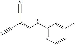 2-{[(4-methyl-2-pyridyl)amino]methylidene}malononitrile Struktur