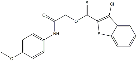 2-(4-methoxyanilino)-2-oxoethyl 3-chlorobenzo[b]thiophene-2-carbothioate Struktur