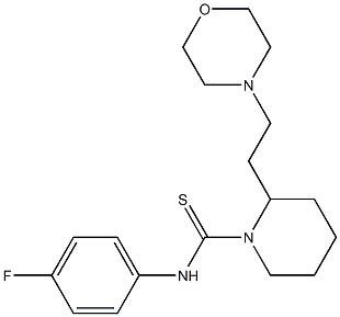 N1-(4-fluorophenyl)-2-(2-morpholinoethyl)piperidine-1-carbothioamide Struktur