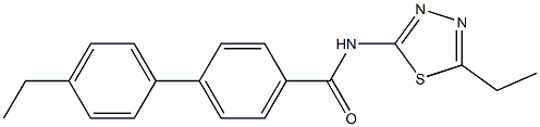 4'-ethyl-N-(5-ethyl-1,3,4-thiadiazol-2-yl)[1,1'-biphenyl]-4-carboxamide Struktur