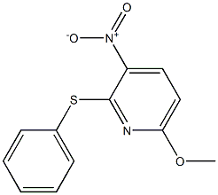 6-methoxy-3-nitro-2-(phenylthio)pyridine Struktur