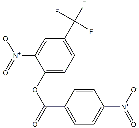 2-nitro-4-(trifluoromethyl)phenyl 4-nitrobenzoate Struktur