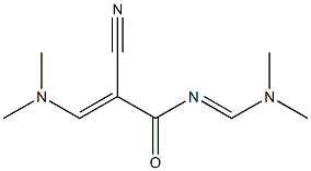 N1-[(dimethylamino)methylidene]-2-cyano-3-(dimethylamino)acrylamide Struktur