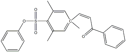 4-[(Z)-3-oxo-3-phenyl-1-propenyl]phenyl 2,4,6-trimethylbenzenesulfonate Struktur