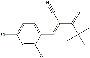 3-(2,4-dichlorophenyl)-2-(2,2-dimethylpropanoyl)acrylonitrile Struktur