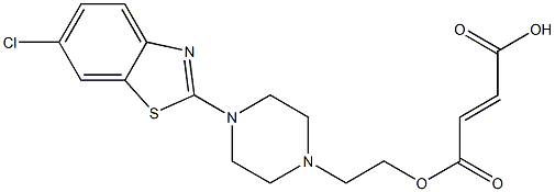 4-{2-[4-(6-chloro-1,3-benzothiazol-2-yl)piperazino]ethoxy}-4-oxobut-2-enoic acid Struktur