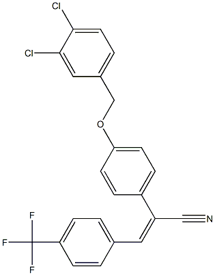 2-{4-[(3,4-dichlorobenzyl)oxy]phenyl}-3-[4-(trifluoromethyl)phenyl]acrylonitrile Struktur