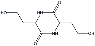 3,6-di(2-hydroxyethyl)piperazine-2,5-dione Struktur