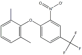 1,3-dimethyl-2-[2-nitro-4-(trifluoromethyl)phenoxy]benzene Struktur