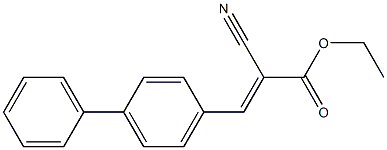 ethyl 3-[1,1'-biphenyl]-4-yl-2-cyanoacrylate Struktur