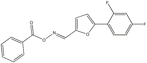 2-{[(benzoyloxy)imino]methyl}-5-(2,4-difluorophenyl)furan Struktur