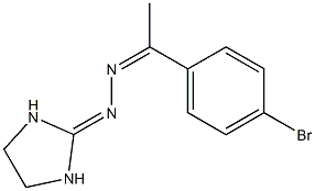 2-{2-[1-(4-bromophenyl)ethylidene]hydrazono}imidazolidine Struktur