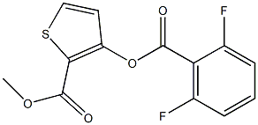 methyl 3-[(2,6-difluorobenzoyl)oxy]thiophene-2-carboxylate Struktur