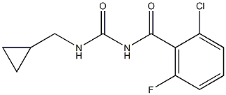 N-(2-chloro-6-fluorobenzoyl)-N'-cyclopropylmethylurea Struktur