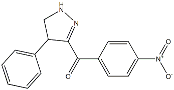 (4-nitrophenyl)(4-phenyl-4,5-dihydro-1H-pyrazol-3-yl)methanone Struktur