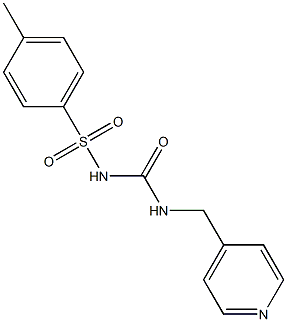 4-{[({[(4-methylphenyl)sulfonyl]amino}carbonyl)amino]methyl}pyridine Struktur