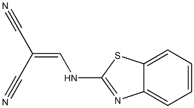 2-[(1,3-benzothiazol-2-ylamino)methylidene]malononitrile Struktur