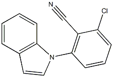 2-chloro-6-(1H-indol-1-yl)benzenecarbonitrile Struktur