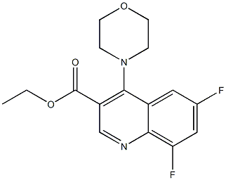 ethyl 6,8-difluoro-4-morpholinoquinoline-3-carboxylate Struktur