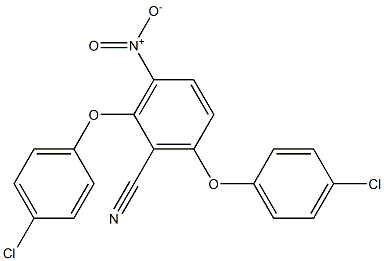 2,6-di(4-chlorophenoxy)-3-nitrobenzonitrile Struktur