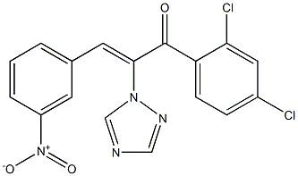 1-(2,4-dichlorophenyl)-3-(3-nitrophenyl)-2-(1H-1,2,4-triazol-1-yl)-2-propen-1-one Struktur