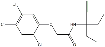 N1-(1,1-diethylprop-2-ynyl)-2-(2,4,5-trichlorophenoxy)acetamide Struktur