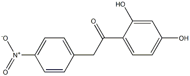 1-(2,4-dihydroxyphenyl)-2-(4-nitrophenyl)ethan-1-one Struktur