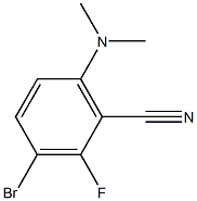 3-bromo-6-(dimethylamino)-2-fluorobenzonitrile Struktur