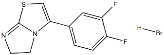 3-(3,4-difluorophenyl)-5,6-dihydroimidazo[2,1-b][1,3]thiazole hydrobromide Struktur