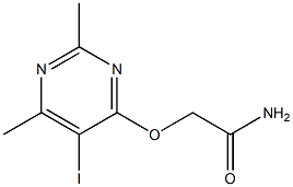 2-[(5-iodo-2,6-dimethyl-4-pyrimidinyl)oxy]acetamide Struktur