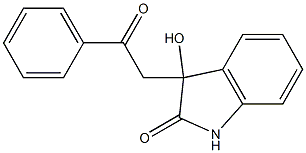 3-hydroxy-3-(2-oxo-2-phenylethyl)indolin-2-one Struktur