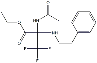 ethyl 2-(acetylamino)-3,3,3-trifluoro-2-(phenethylamino)propanoate Struktur