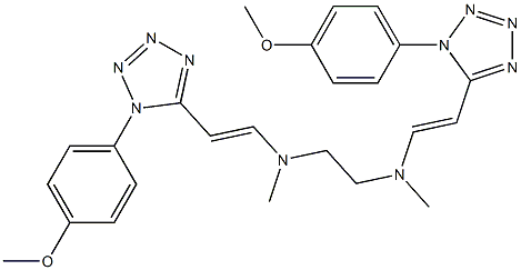 N1,N2-di{2-[1-(4-methoxyphenyl)-1H-1,2,3,4-tetraazol-5-yl]vinyl}-N1,N2-dimethylethane-1,2-diamine Struktur