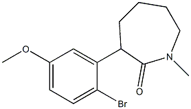 3-(2-bromo-5-methoxyphenyl)-1-methylazepan-2-one Struktur