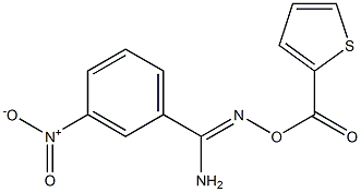 O1-(2-thienylcarbonyl)-3-nitrobenzene-1-carbohydroximamide Struktur